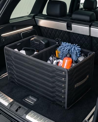 Owleys Car Trunk Organizer, PU Leather, 17.7in 40L by OwleysCarAccessories