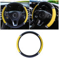 JOYCOURT 15 Inch Bling Soft Leather Car Steering Wheel Cover by JOYCOURT