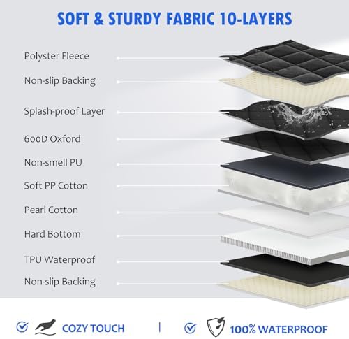 Hard Bottom Dog Car Seat Cover for Back Seat, - Image 3