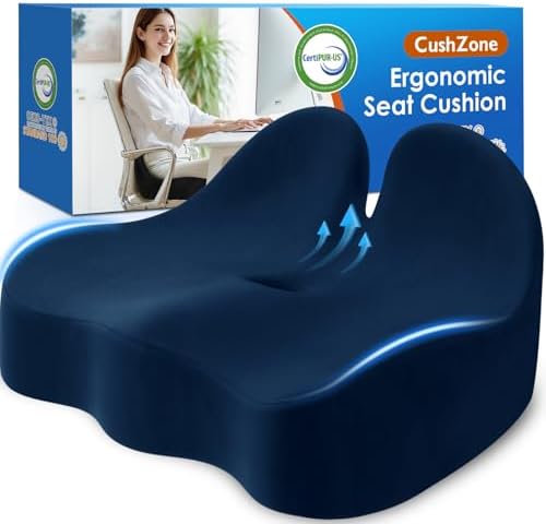 CushZone Extra Large Seat Cushion, Sciatica Support by CushZone
