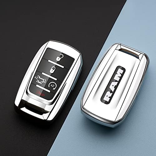 Compatible with Dodge Ram Key Fob Cover 1500 2500 3500 Silver Car Accessories - Image 4