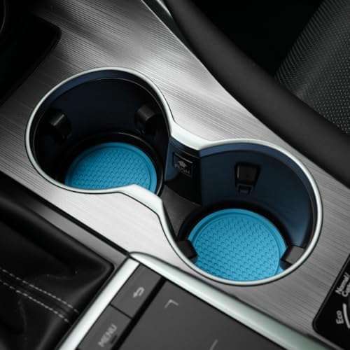 SINGARO Car Cup Coaster, Car Interior Accessories, Light Blue - Image 4