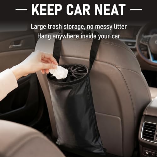 Car Trash Bag, Reusable & Washable, Easy Hanging Car Garbage Bag - Image 3