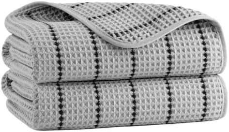 MICROFI New Microfiber Waffle Bath Towels, 2 Pieces, Fast Drying, Lint Free by Unknown