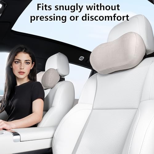 Car Neck Pillow Seat Ergonomic Design Memory Foam, 2 Pack - Image 6