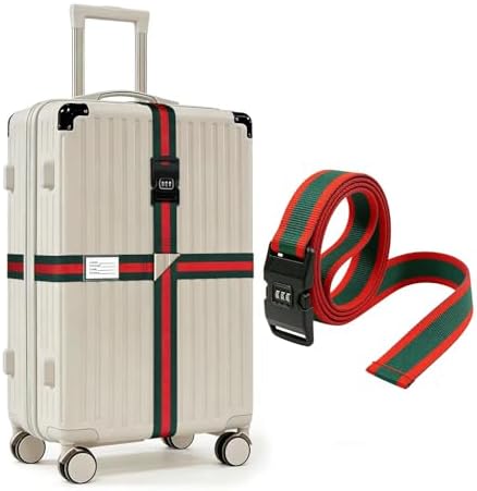 Cross-Strap，Combination Lock Luggage Straps, Adjustable Suitcase Belts - Image 2