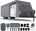 Fonzier RV Cover 20-22ft: Extra Thick 9 Layers Travel Trailer Cover Unique 600D by Fonzier-Direct
