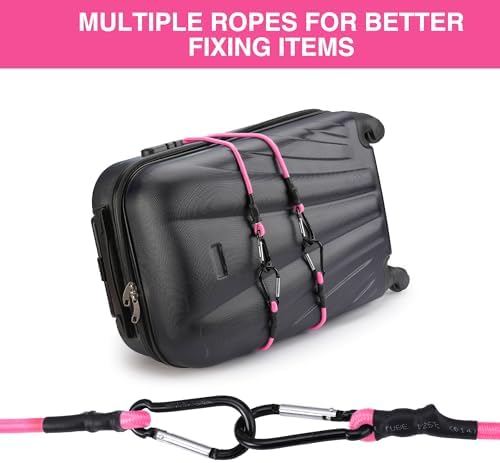 WORKPRO 24" Bungee Cords with Hooks, 4 Pack Heavy Duty Outdoor Bungee Strap - Image 7
