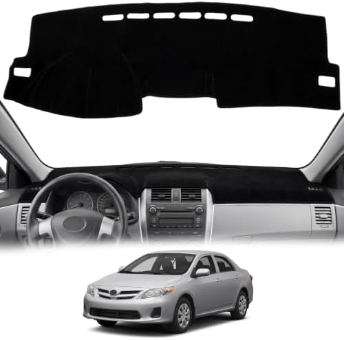 Dash Cover Mat Compatible with Toyota Corolla 2007 2008 2009 2010 2011 2012 by HPEVA
