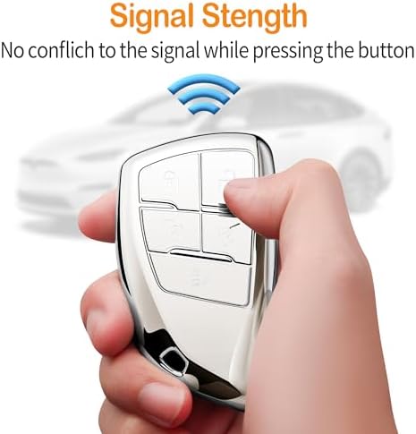 Soft Key Fob Cover with Keychain, 2021-2026 Chevy GMC Smart Key Protector - Image 5