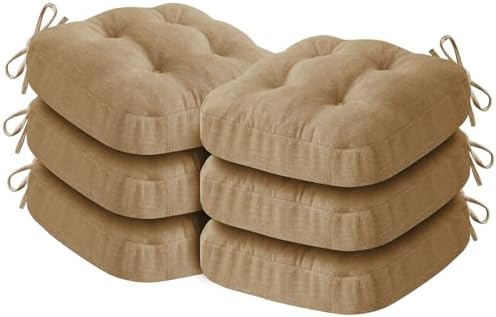 IASEAHK Memory Foam Dining Chair Cushions, 16.5"x16.5"x3.5" by IASEAHK