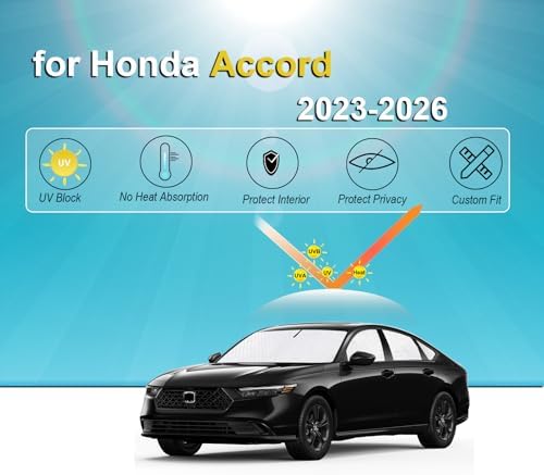 KMF Thicken Sun Shades for Honda Accord 2023-2025 2026 Accessories Full Car - Image 6