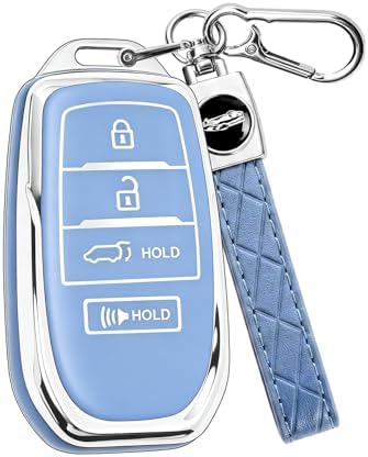 for Toyota Key Fob Cover with Keychain, Soft TPU Key Fob Holder, Fit by Unknown