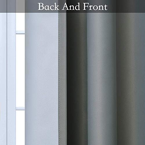 SimpleHome Ombre Gradient Grey White to Gray Curtains - Image 3