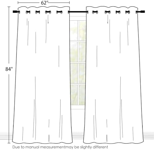 SimpleHome Ombre Gradient Black White to Gray Curtains - Image 2