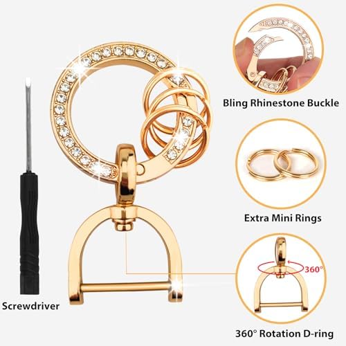 OLLEN TPU Key Fob Cover with Bling Ring, Fit - Image 4