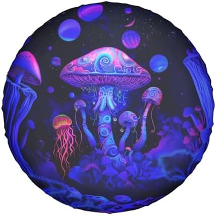 Cute Boho Mushrooms Spare Tire Cover Purple Pink Weatherproof Wheel Protectors - Image 7