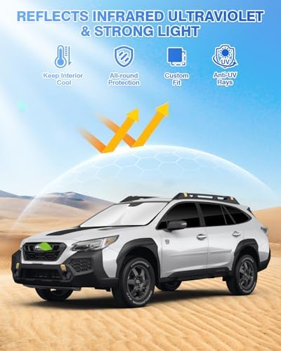 Canvcle Sunshades for 2020-2025 Subaru Outback Accessories Windshield Sun Shade - Image 2