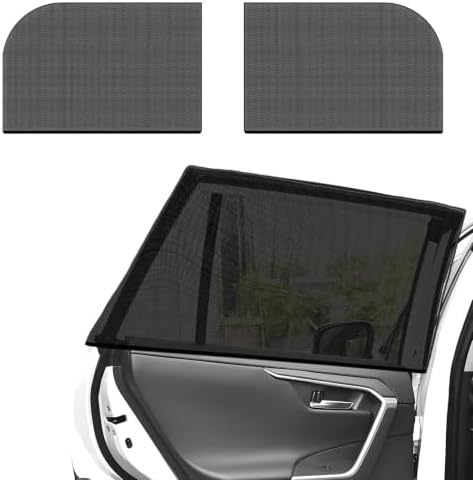 2 PCS Car Window Shades, Double-Layer Automotive Rear Side Window Sunshade by Unknown