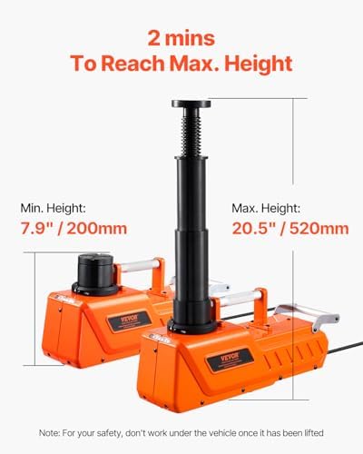 VEVOR Electric Car Jack, 15 Ton Hydraulic Jack Lift, Hydraulic Lifting Range - Image 3