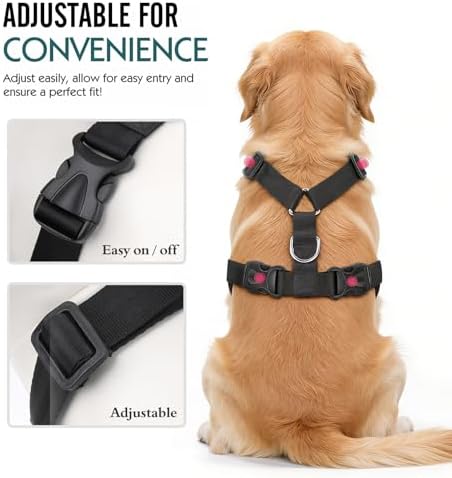 Pawaboo Dog Car Harness, Adjustable Dog Safety Vest Harness - Image 4