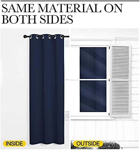 NICETOWN Navy Blackout Curtains - Image 6