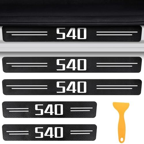 Door Sill Protectors for 5-Serie 540i, Carbon Fiber Leather Front/Rear Door - Image 2