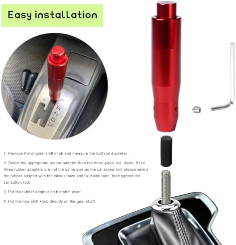 Automatic Shift Knob with Push Button, 5.7" Weighted Shifter Lever Handle Car - Image 5
