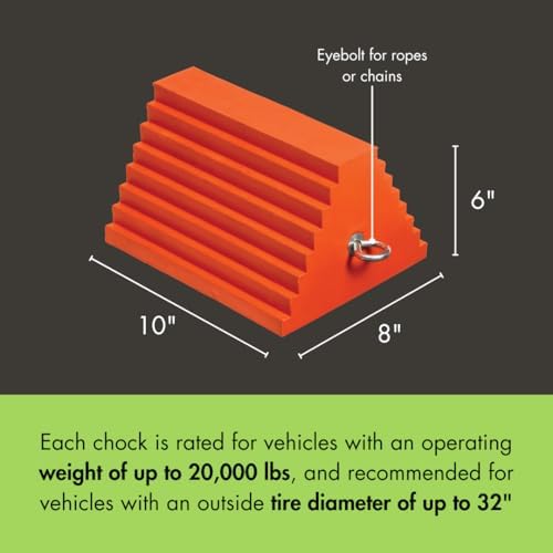Checkers One Large Wheel Chock for 27-32" Tires - Image 5