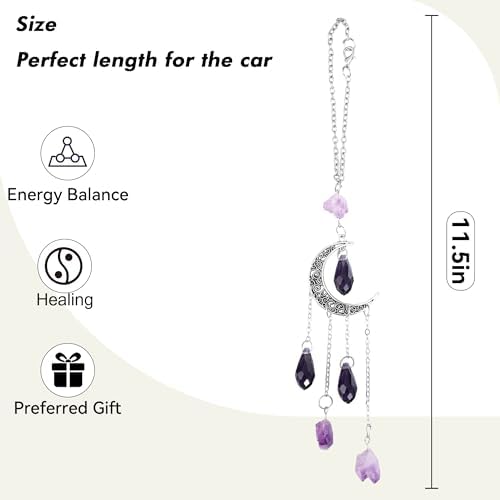 Car Rear View Mirror Accessories, Witchy Hanging Ornament, Cute Moon Boho - Image 3