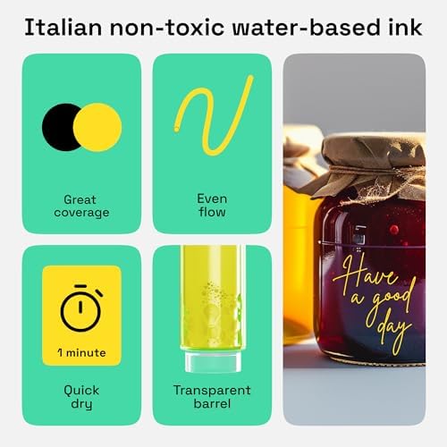 ARTISTRO Yellow Acrylic Paint Markers - Image 4