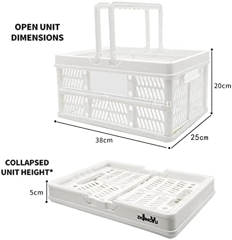 Plastic crates for storage, plastic baskets for organizing, 14.96x9.84x7.87" - Image 4