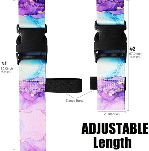 Luggage Straps for Suitcases TSA Approved-2 Pack Bright Personalized Luggage - Image 3