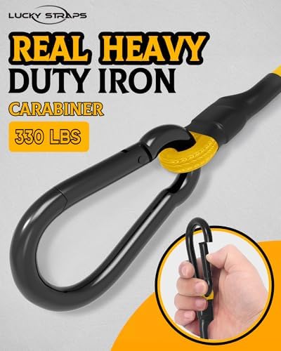 8 Pack 36" Carabiner Bungee Cords Heavy Duty Outdoor, 190 Lb Break Strength - Image 3