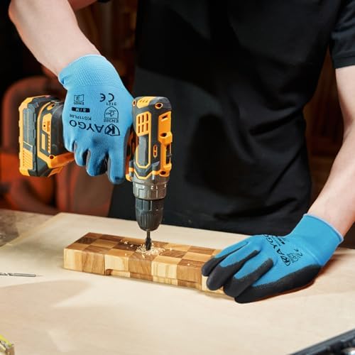 KAYGO Safety Work Gloves for Men Women, PU Coated Palm & Fingers - Image 5