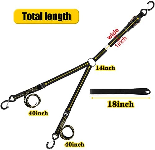 Spare Wheel Strap, Adjustable Ratchet Spare Tire Tie Down Straps Over the Wheel - Image 2
