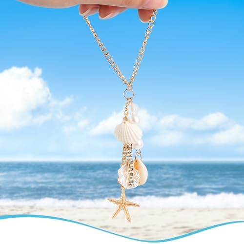 Car Mirror Hanging Accessories – Sea Shells Starfish Pendant, Boho Charm - Image 4
