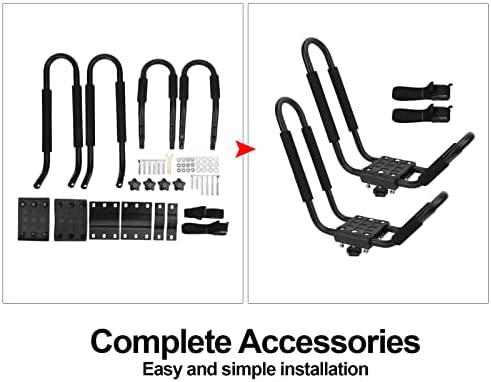 Alomejor Kayak Roof Rack J Shaped Rust Proof Carrier - Image 3