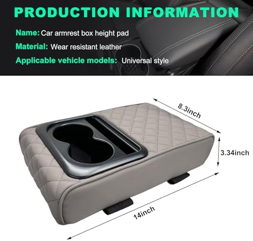 Car Center Console Armrest Pillow, Memory Foam Auto Armrest Box Cover - Image 2
