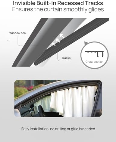 TPARTS Side Window Sunshade Curtains - Image 3