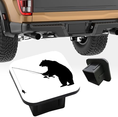 Trailer Hitch Cover, Wild Bear Fishing Tow Hitch Cover by Unknown