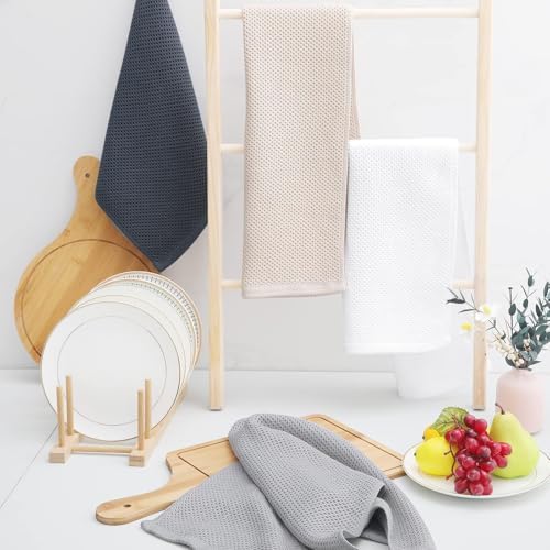 Homaxy 100% Cotton Waffle Weave Kitchen Dish Towels 4-Pack - Image 6