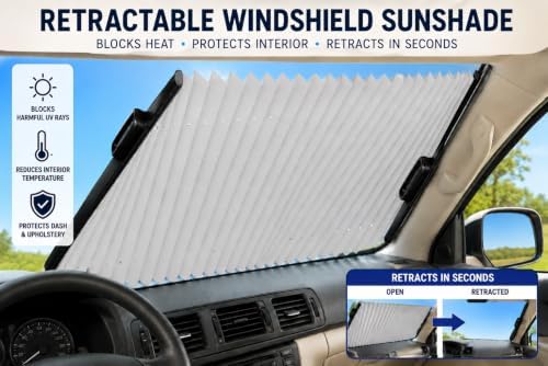 Dash Designs 23" Retractable Windshield Sunshade - Image 2