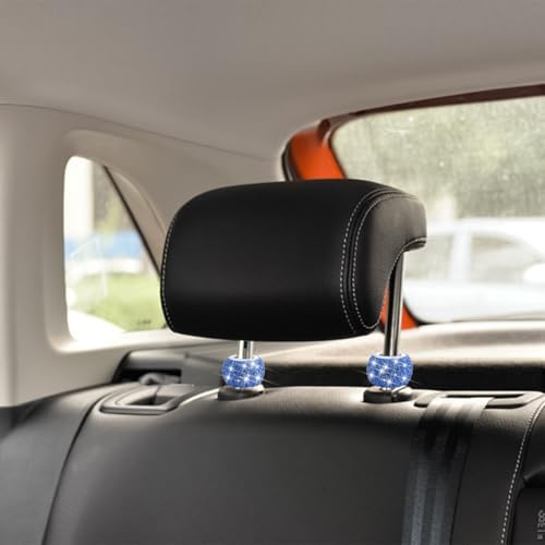 4PCS Bling Car Headrest Collars, Crystal Rhinestone Vehicle Head Rest Collars - Image 5