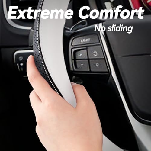 Car Steering Wheel Cover, Non-Slip Leather Protector - Image 5