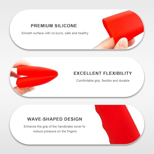 Car Handbrake Cover, Waved Shaped Auto Hand Brake Protector Comfortable Handle - Image 3