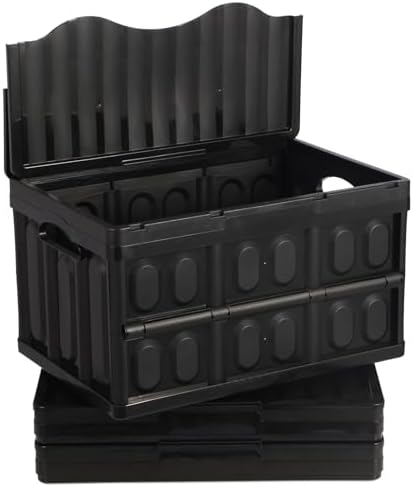 3-Pack Plastic Collapsible Storage Bins by Shineyaplus