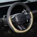 Valleycomfy Microfiber Leather Steering Wheel Cover 14.5"-15" Beige by Valleycomfy