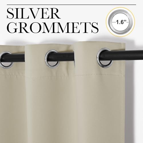 NICETOWN Cream Thermal Insulated Curtains - Image 2