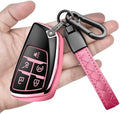 Soft Key Fob Cover with Keychain, 2021-2026 Chevy GMC Smart Key Protector by Sindeda